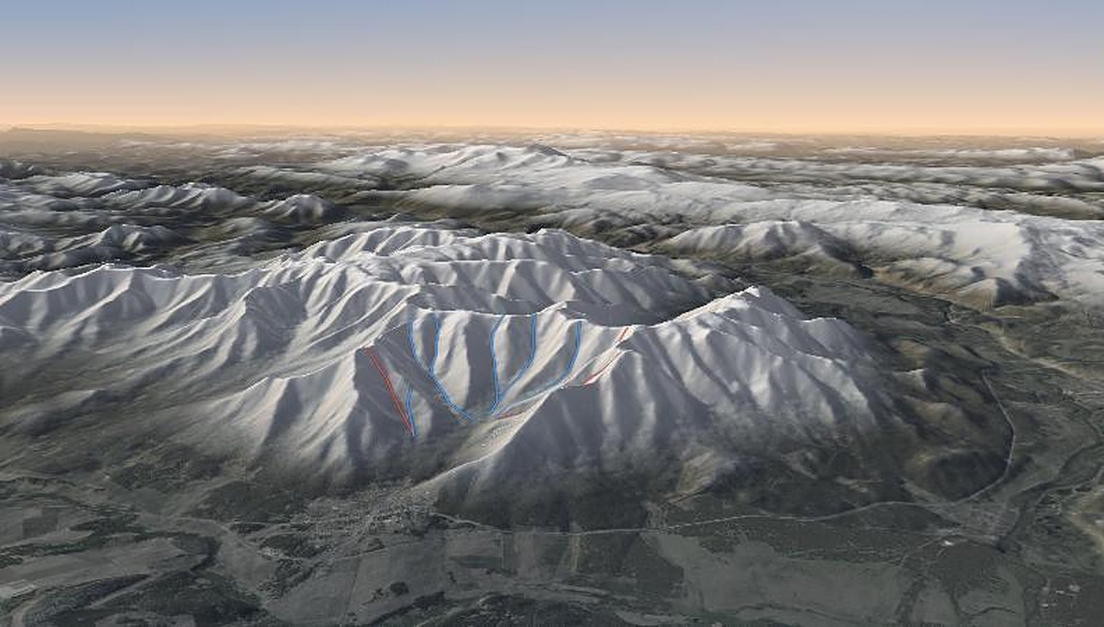 Хребет Крака в 3D: трассы на северном склоне